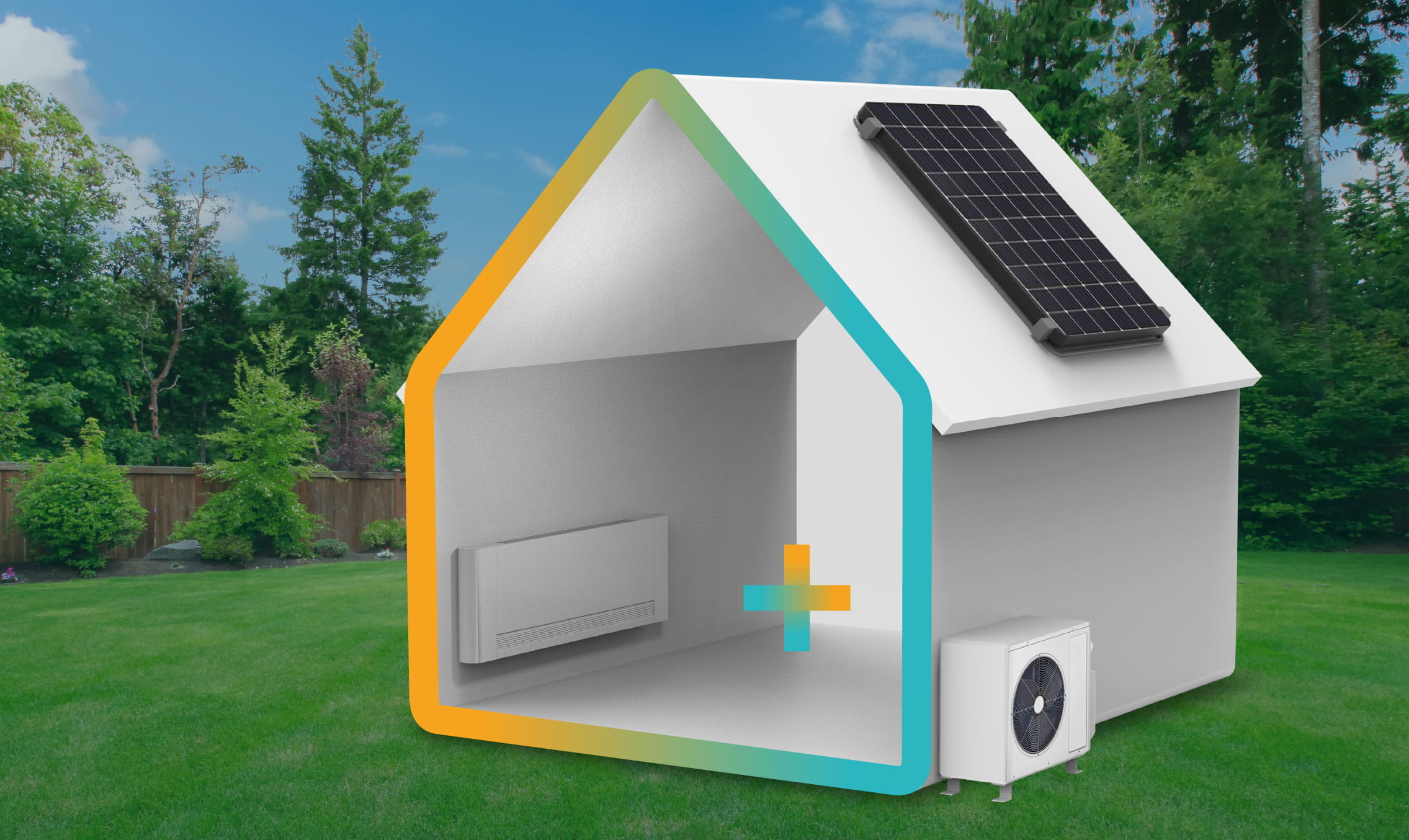 Combining fan coil units and heat pumps