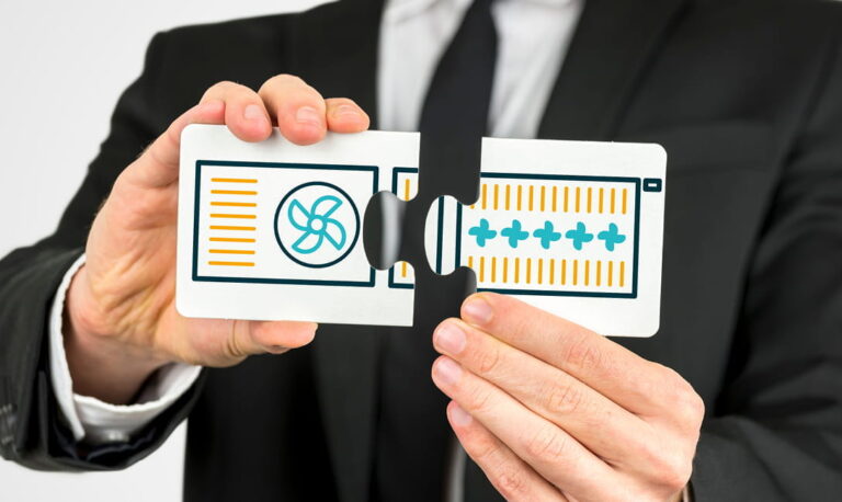 Combining a heat pump with radiators