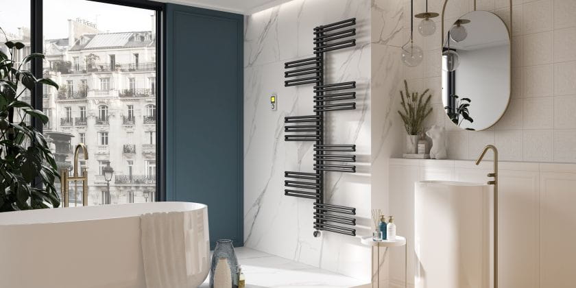 Electric towel radiator Twist Figuresse Purmo