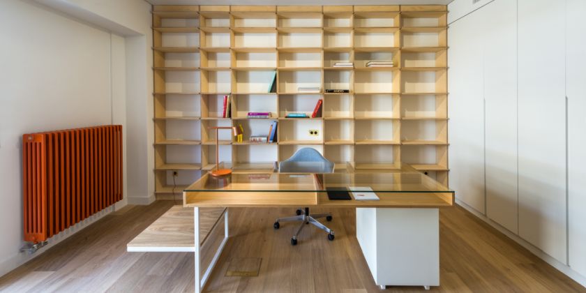 Hvac design Barault Architects office space Delta column radiator