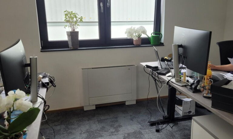 Office heating iVector S2 fan convector radiator Purmo